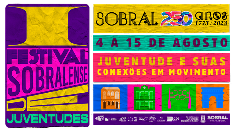 I Festival Sobralense de Juventudes será realizado de 4 a 15 de agosto